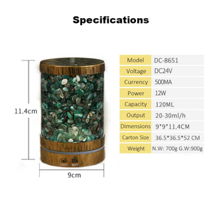 Máy Khuếch Tán Tinh Dầu, Đèn Muối Himalaya 150Ml Cool Mist Humidifier Máy Tạo Độ Ẩm Siêu Âm Cho Xe Hơi/Portable Luxury 12 - Product Image 4