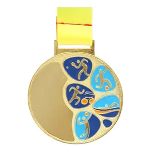 מדליית מפעל עיצוב משלך לוגו מרתון ריצה גימור אבץ סגסוגת עיצוב מותאם אישית מדליית