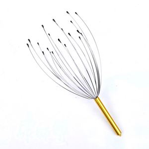 White <b>Box</b> 20Claws Octopus Relax Hair Scalp Scratcher Manual <b>Tool</b> <b>Metal</b> Head Massager - Product Image 5