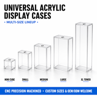 Vitrine d'exposition spacieuse en acrylique transparent avec couvercle magnétique - Rangement anti-poussière pour figurines et objets de collection