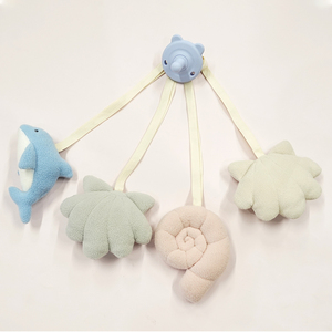 Chaîne factice en forme de pétoncle en peluche, support de dentition, organisateur de jouets de dentition pour bébés, couette, coquillage, porte-sucette Toddy - Product Image 2