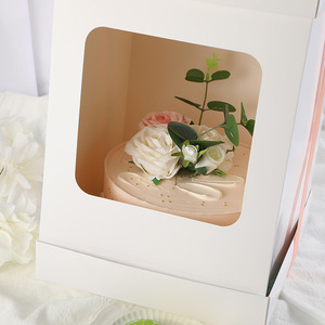 6 polegadas <span class=keywords><strong>8</strong></span> polegadas reforçada Mousse Window Aniversário Bolo Baking <span class=keywords><strong>Box</strong></span> Engrossado Logotipo Personalizado - Product Image 2