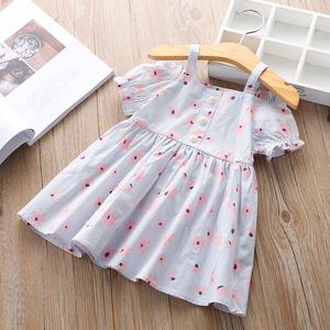 Wholesale Clothing Summer Fancy Little Girl Children Formal Party Flower Striped Dresses for Girls From China - Product Image 4