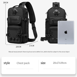 กระเป๋าคาดลำตัว <span class=keywords><strong>Ozuko</strong></span> 9585 รุ่นใหม่ ดีไซน์เก๋ กันน้ำ กันขโมย สำหรับผู้ชาย แฟชั่น กระเป๋าใส่กล้องสำหรับขาตั้งกล้อง - Product Image 5