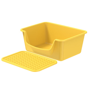 Usine En Gros PP En Plastique Anti-éclaboussures Semi Fermé Grande Capacité 20L Différentes Couleurs Autonettoyant Chat Bac À Litière - Product Image 6