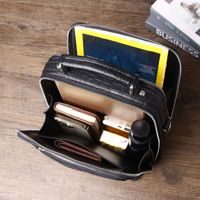 Tas Selempang Bahu Pria Pola Perut Buaya Matte Vintage Baru Tas Kotak Modis Katun Tahan Air Nilon Kelas Atas