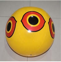 Kit de Décoration de Fête Ballons Jaunes Décoration de Ballon à Air Chaud avec Support Publicité d'Événement Ballon Gonflable en PVC pour Accrocher