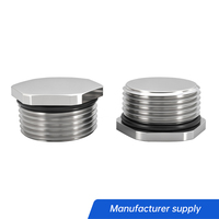 Bouchon d'obturation hexagonal métallique OEM de qualité supérieure, filetage M PG BSP, acier inoxydable NPT 3/4" 1" 2" 3"