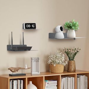 Étagères flottantes en <span class=keywords><strong>acier</strong></span> pour mur, petite étagère murale adaptée à la chambre à coucher, au salon, à la salle de bain, à la cuisine, au bureau - Product Image 2