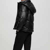 Vestes d'hiver pour femmes en cuir noir tendance 2026, manteaux d'hiver longs personnalisés pour femmes