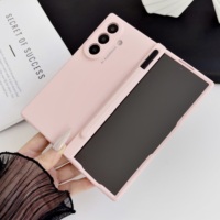 Étui de téléphone magnétique en PC rigide de couleur macaron élégant pour Samsung Z Fold 2/3/4/5/6/7/8 Ultra, coque de protection antichoc avec stylet