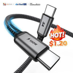 Cable USB <span class=keywords><strong>Tipo</strong></span> <span class=keywords><strong>C</strong></span> UNIEAN <span class=keywords><strong>de</strong></span> 1m/2m/3m, 100w 5A, Carga Rápida, Transferencia <span class=keywords><strong>de</strong></span> <span class=keywords><strong>Datos</strong></span>, Cable <span class=keywords><strong>de</strong></span> Carga Trenzado <span class=keywords><strong>de</strong></span> Nailon Resistente para iPhone 17 - Product Image 1