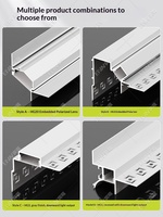 Plafonnier suspendu, profilé en aluminium pour éclairage linéaire, luminaire encastré pour éclairage mural, rétroéclairage pour salon