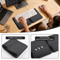 Repose-poignets ergonomique personnalisable en mousse à mémoire de forme noire, tapis de souris résistant à l'eau, antidérapant, anti-rayures, pour le bureau et les jeux