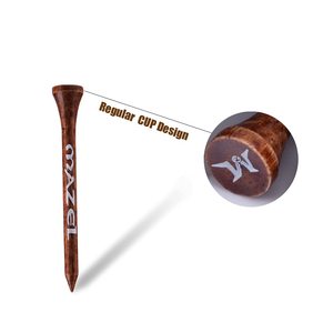 LOGO personnalisé Tees de golf en bois naturel Tees de golf en bambou réduisant la friction et la rotation latérale Support de tees de golf plus stable - Product Image 5