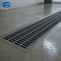 Grille de drainage en acier galvanisé pour parking, grille de protection robuste pour tranchées, plaque de gouttière pour allée, grille de sol G405 30 100