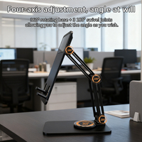 Soporte Plegable Ajustable de 360 Grados para Teléfono Móvil, de Aleación de Aluminio, para Escritorio, Cama, Gimnasio, Soporte Universal para Teléfono Móvil