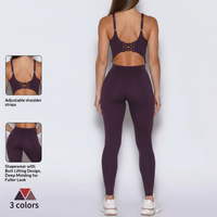 Mono moldeador sin costuras, resistente a las arrugas, con almohadillas en el pecho, tirantes ajustables, sin mangas, para fitness y yoga.