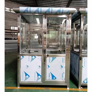Kiosque de sécurité en acier inoxydable avec structure en alliage d'aluminium, pavillon extérieur étanche pour parking de supermarché - Product Image 2
