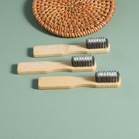 Brosse à dents en bois de bambou à manche court, nouveau style, logo personnalisé, produit 2023