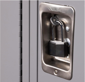 Cadenas noir en aluminium recouvert, cadenas pour casier de gym avec clé, cadenas extérieur à anse longue pour portails, clôtures, boîtes à outils - Product Image 2