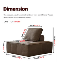 Canapé modulaire sectionnel de luxe en mousse à mémoire de forme compressée, canapé enroulable sans armature