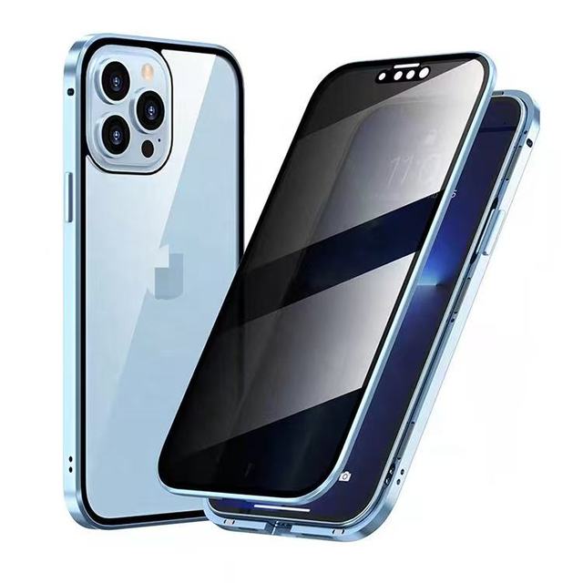 Privacy Screen Shockproof Clear 360 Magnetic Full Protective Safety Lock Phone Case for Iphone 11 12 13 14 15 16 17 Pro Max