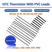 Sensor Suhu Termistor NTC Epoxy 2K/2.7K/4.7K/5K/10K/50K/100K/200K B3950 untuk Deteksi Suhu Peralatan Rumah Tangga