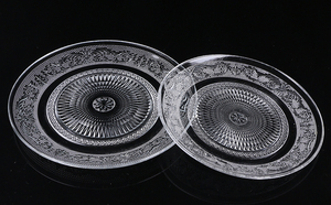 2025 élégant 12 \ "<span class=keywords><strong>verre</strong></span> transparent pour assiette de charge écologique en gros ensemble de dîner de mariage salade du désert <span class=keywords><strong>verre</strong></span> Transparent - Product Image 5