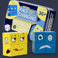 Cube magique interactif éducatif parent-enfant, blocs de construction, puzzle, jouet changeant de visage pour l'entraînement à la réflexion