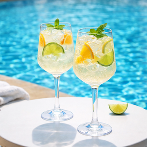 Copas de Vino Transparentes de Plástico <span class=keywords><strong>PC</strong></span> Irrompible, Copas de Pie Alto <span class=keywords><strong>para</strong></span> Fiestas, Picnics al Aire Libre, Bares y Restaurantes, Venta al Por Mayor - Product Image 4