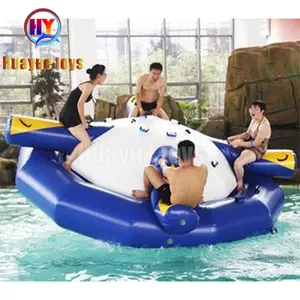 Water park toy inflatable spinner floating PVC tarpaulin inflatable water saturn