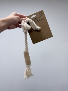 Custom Eco Friendly <b>Dog</b> Rope Wood <b>Toy</b> Knotted Cotton Rope Chew Stick Durable <b>Interactive</b> Tug <b>Toy</b> <b>for</b> Puppy Pet Supplies - Product Image 6