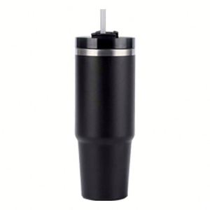 30oz Multi-scene Vacuum Insulated Stainless Steel <b>Tumbler</b> Car Ice <b>Cup</b> Handle <b>Straw</b> Sports Fitness Drinkware - Product Image 6