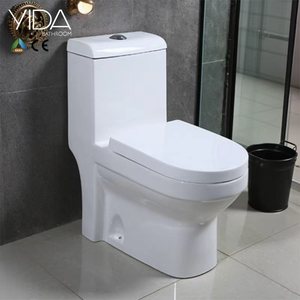 Yida một mảnh 300/400mm thô trong nhà vệ sinh gốm trắng nhà vệ sinh bát đất hiếm kháng khuẩn men chậm xuống Bìa ghế Siphon <span class=keywords><strong>WC</strong></span> - Product Image 1