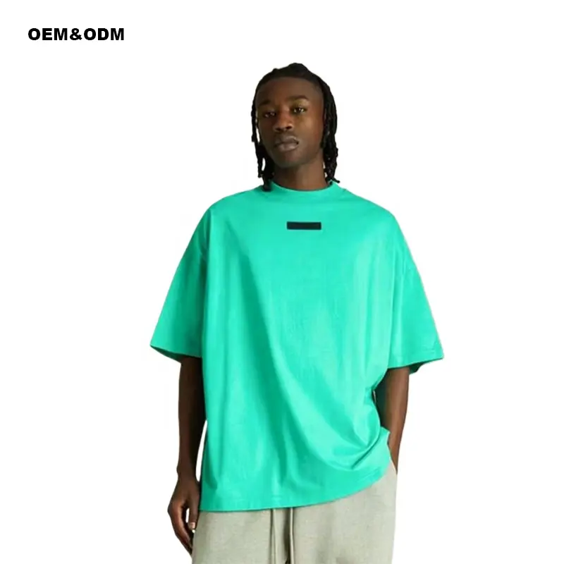 Neues Fear Übergröße Herren-T-Shirt 100 % Baumwolle mit Luxus-Gott-Grafik individuelles Design solider Stil lässiger Hip-Hop-Stil