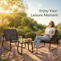 Ensemble de canapés de patio confortables pour l'extérieur, ensemble de table et de chaises personnalisées pour l'ameublement extérieur
