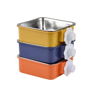 Acier inoxydable coloré sécurité suspendu <span class=keywords><strong>anti</strong></span>-<span class=keywords><strong>renversement</strong></span> <span class=keywords><strong>bol</strong></span> pour animaux de compagnie <span class=keywords><strong>bol</strong></span> d'alimentation fournitures pour animaux de compagnie pour chiens et chats - Product Image 3