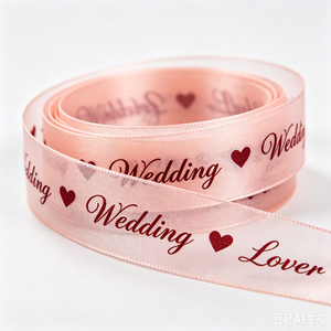 Lazo de cinta transparente de lujo ecológico personalizado, pre-atado, elástico, con lazo de mariposa para embalaje de regalos de boda o San Valentín. - Product Image 2