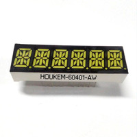 0.4 pouces 6 chiffres 14 segments affichage led alphanumérique led module couleur blanche Houkem-60401-A/BW