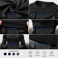 T-shirt de sport pour homme en polyester, compression, séchage rapide, évacuation de l'humidité, manches courtes, extensible dans 4 directions, vêtements de sport