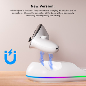 Nouvelle arrivée pour Oculus Meta <span class=keywords><strong>Quest2</strong></span> pour Q2 3 3S, station de charge en plastique, accessoire de jeu VR avec charge rapide magnétique - Product Image 2