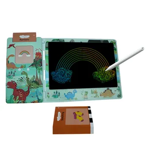 Cartoon LCD-Schreibt ablett mit Kartenleser für Kinder, die englischs prachige LCD-Notizblock karton lernen
