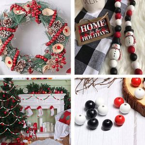 50Pcs 16mm Colored Wooden <b>Loose</b> Spacer <b>Beads</b> with 4mm Hole for Jewelry and Garlands Making Home Decoration - Product Image 6