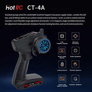 Hotrc CT-4A CT-6A 4CH 2.4GHz đài phát thanh hệ thống <span class=keywords><strong>Transmitter</strong></span> điều khiển từ xa <span class=keywords><strong>Receiver</strong></span> cho <span class=keywords><strong>RC</strong></span> Xe thuyền Tank - Product Image 5