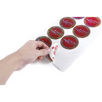 Impression personnalisée autocollant d'étiquette adhésive de logo hologramme imprimé double face pour emballage privé