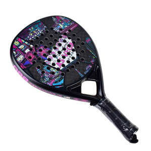 BON MARCHÉ chine fabrication 12K carbone diamant forme ronde pala de padel raquette - Product Image 5