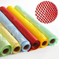 Rouleau de papier d'emballage en nid d'abeille coloré, papier artistique en maille épaissi pour l'emballage de bouquets de fleurs, emballage cadeau, fournitures pour fleuristes
