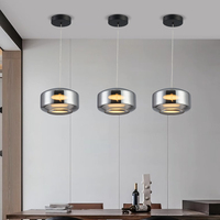 Luminaire suspendu décoratif à montage artistique moderne, lustre LED pour salle à manger à intensité variable
