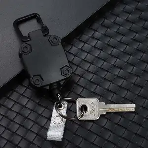 P-026 có thể thu vào Keychain huy hiệu Reel Clip y tá sinh viên bác sĩ ID thẻ tên huy hiệu chủ Heavy Duty dây thép Keyring